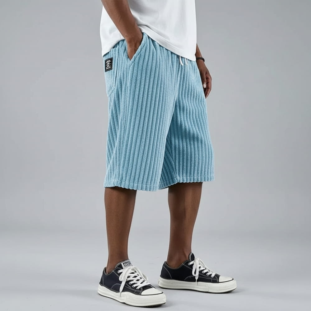 Albert Corduroy Drawstring Shorts – Lightweight Knee-Length Summer Wear