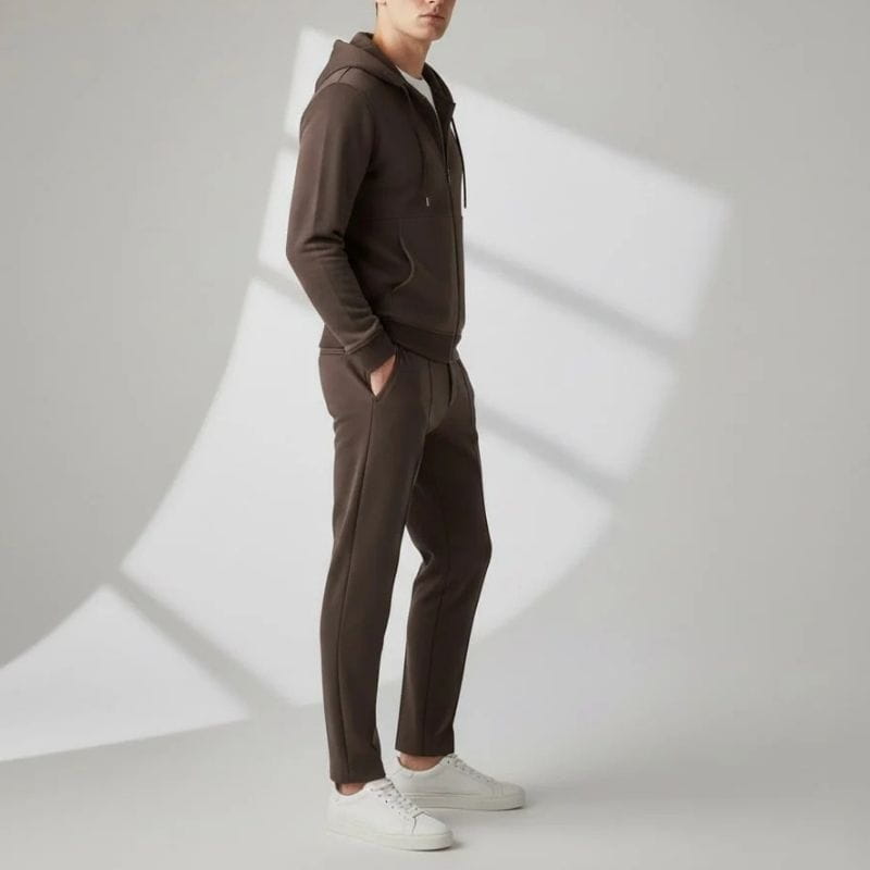 Aureon Hooded Premium Lycra Tailored Tracksuit Set – Modern Active Comfort