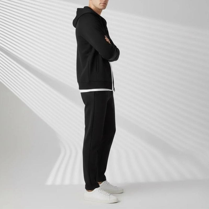 Aureon Hooded Premium Lycra Tailored Tracksuit Set – Modern Active Comfort