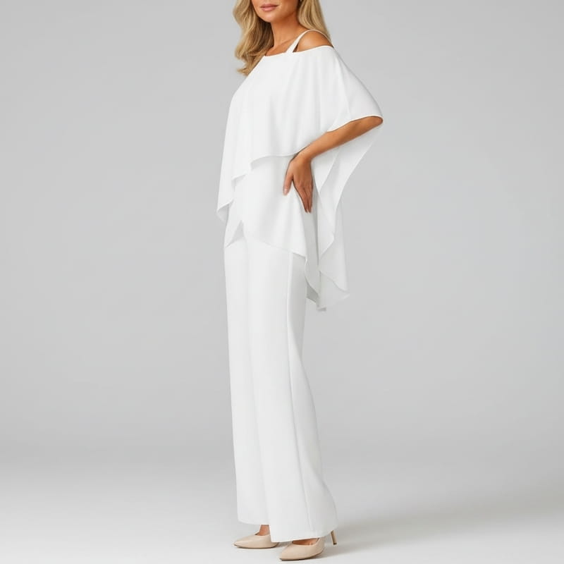 Valeria Luxe Satin Two-Piece Set – Elegant Structured Occasion Ensemble