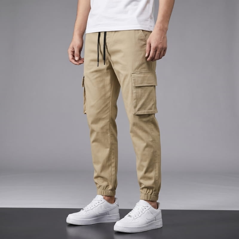 Bruno Lightweight Cotton Cargo Joggers – Modern Utility Casual Pants