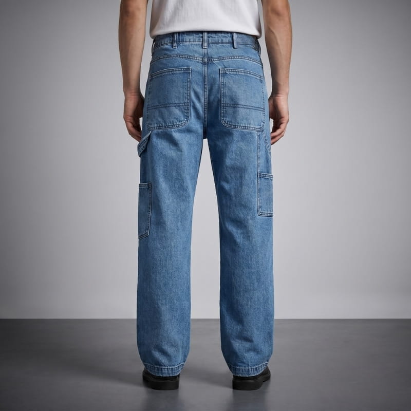 Matteo Distressed Carpenter Denim Jeans – Relaxed Vintage Streetwear Fit