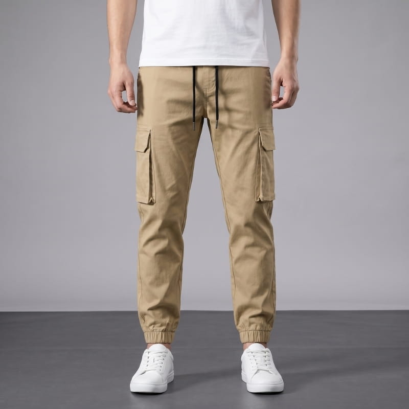 Bruno Lightweight Cotton Cargo Joggers – Modern Utility Casual Pants