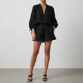 Aveline Puff Sleeve Two Piece Short Set Soft Fabric Relaxed Summer Outfit