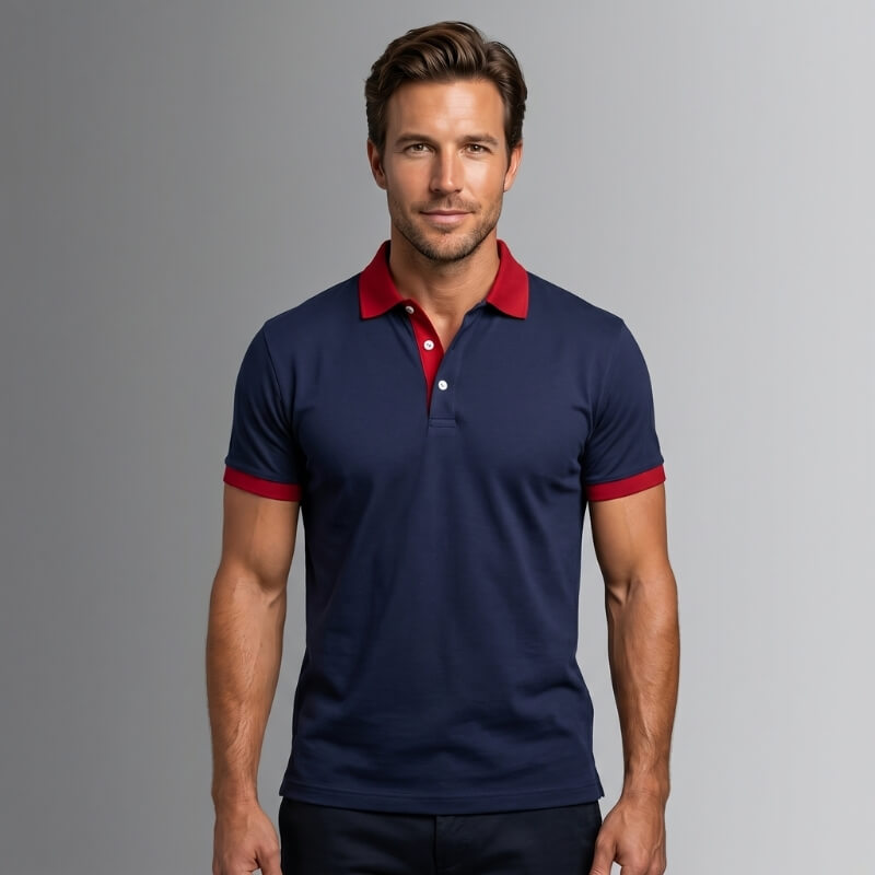 Hugo Performance Golf Polo Shirt – Quick Dry Athletic Contrast Collar Activewear