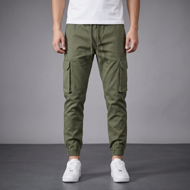 Bruno Lightweight Cotton Cargo Joggers – Modern Utility Casual Pants