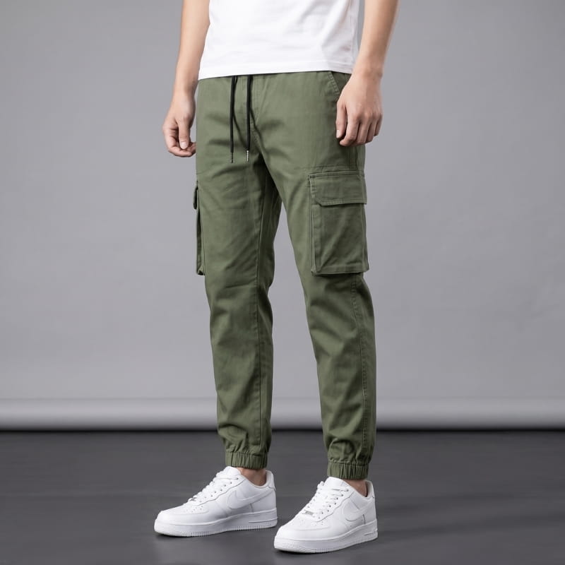 Bruno Lightweight Cotton Cargo Joggers – Modern Utility Casual Pants