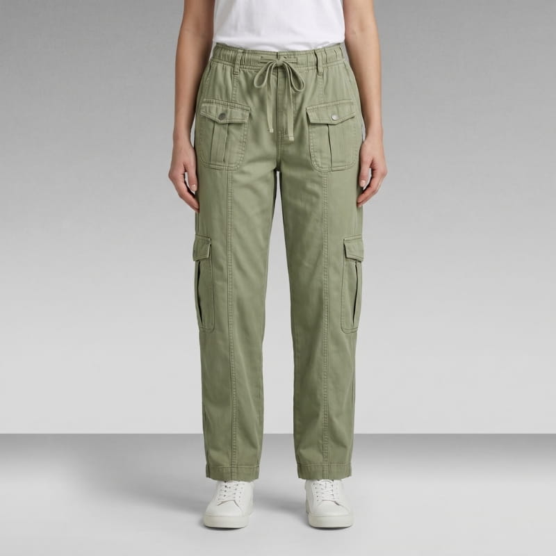 Raiza Tencel High Rise Relaxed Cargo Pants – Utility Everyday Trousers