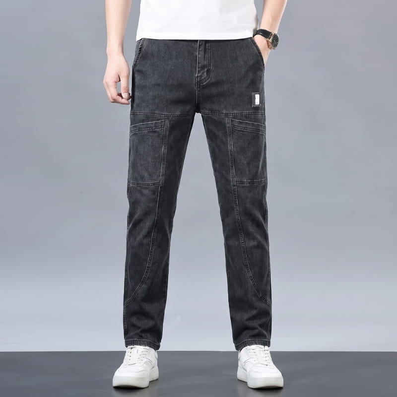 Rowan Tapered Stretch Cargo Denim Jeans – Utility Streetwear Pants