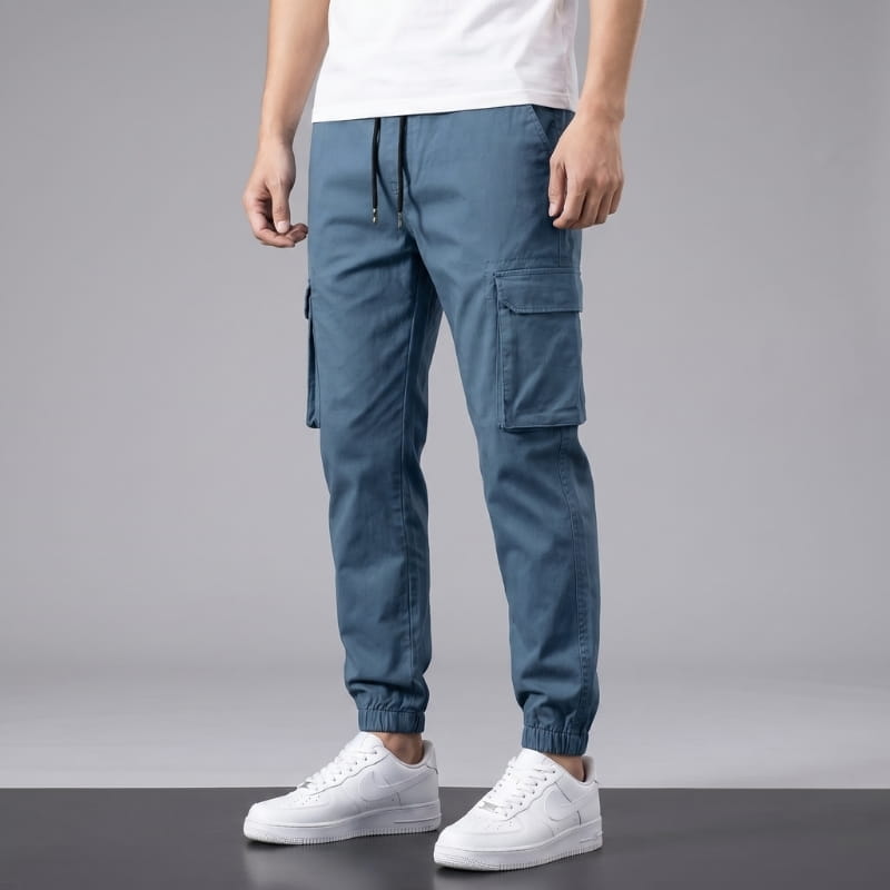 Bruno Lightweight Cotton Cargo Joggers – Modern Utility Casual Pants