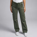 Myra Sueded Twill Wide-Leg Cargo Pants – Soft Stretch Utility Street Trousers
