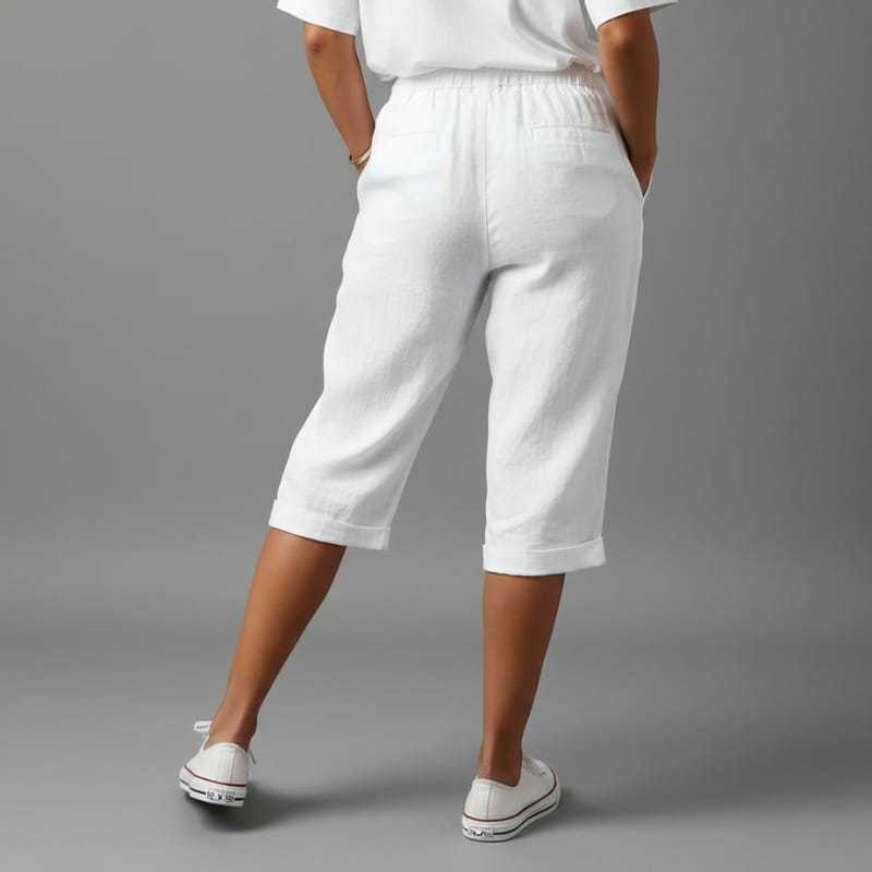 Crissa Cotton Linen Bermuda Shorts – Relaxed Fit Lightweight Casual Summer Wear