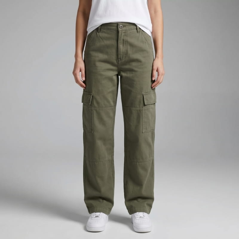 Maggie Cotton High Rise Relaxed Cargo Pants – Utility Everyday Wear