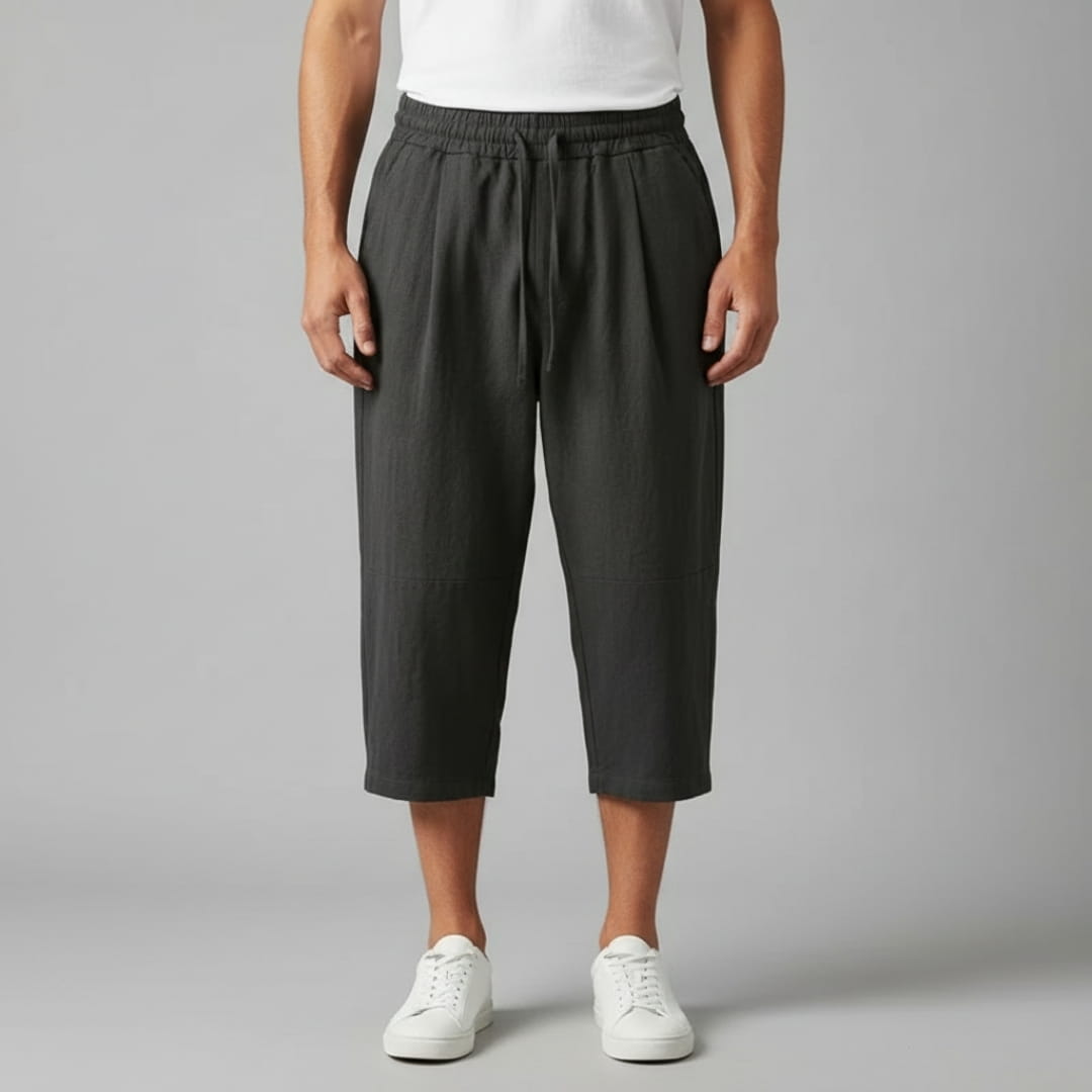 Julien Linen Blend Drawstring Pants – Lightweight Relaxed Fit Summer Trouser