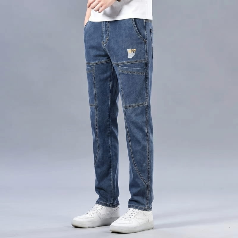 Rowan Tapered Stretch Cargo Denim Jeans – Utility Streetwear Pants