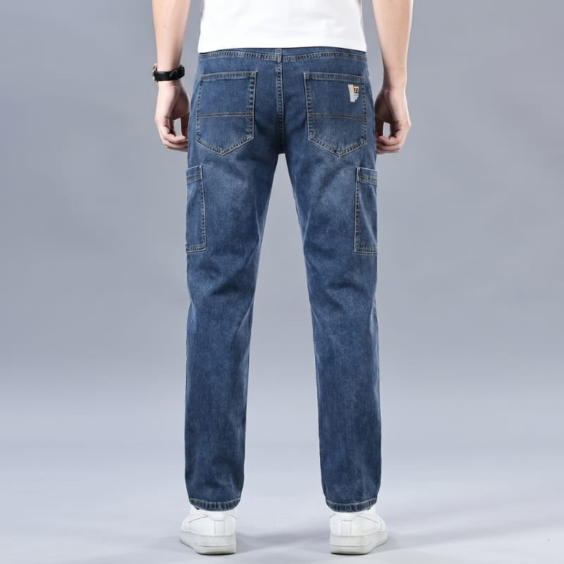 Rowan Tapered Stretch Cargo Denim Jeans – Utility Streetwear Pants