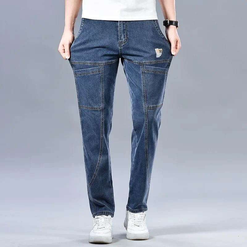 Rowan Tapered Stretch Cargo Denim Jeans – Utility Streetwear Pants