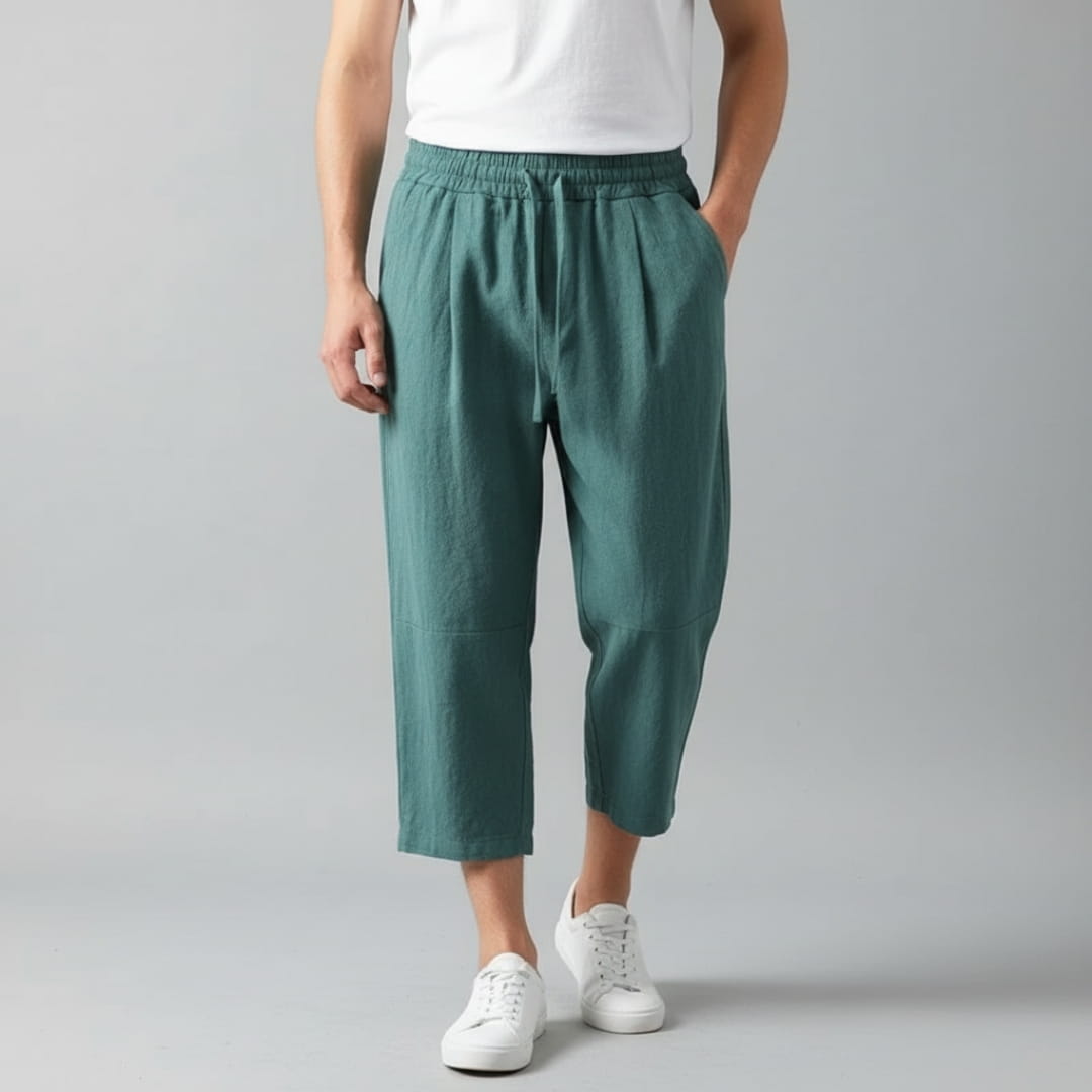 Julien Linen Blend Drawstring Pants – Lightweight Relaxed Fit Summer Trouser