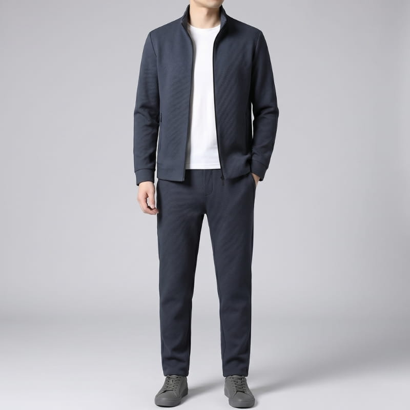 Empire Premium Lycra Quarter-Zip Tracksuit Set – Modern Athletic Comfort
