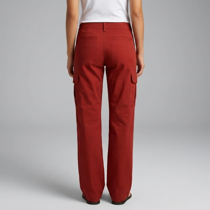 Grace Utility Straight-Leg Cotton Cargo Pants – Everyday Casual Street Trousers