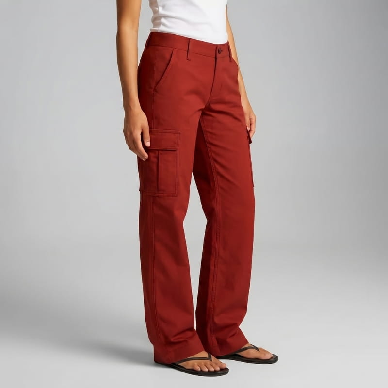 Grace Utility Straight-Leg Cotton Cargo Pants – Everyday Casual Street Trousers