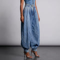 Darlene High Waist Barrel Denim Jeans – Sculpted Balloon Silhouette