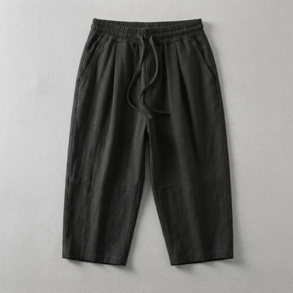 Julien Linen Blend Drawstring Pants – Lightweight Relaxed Fit Summer Trouser