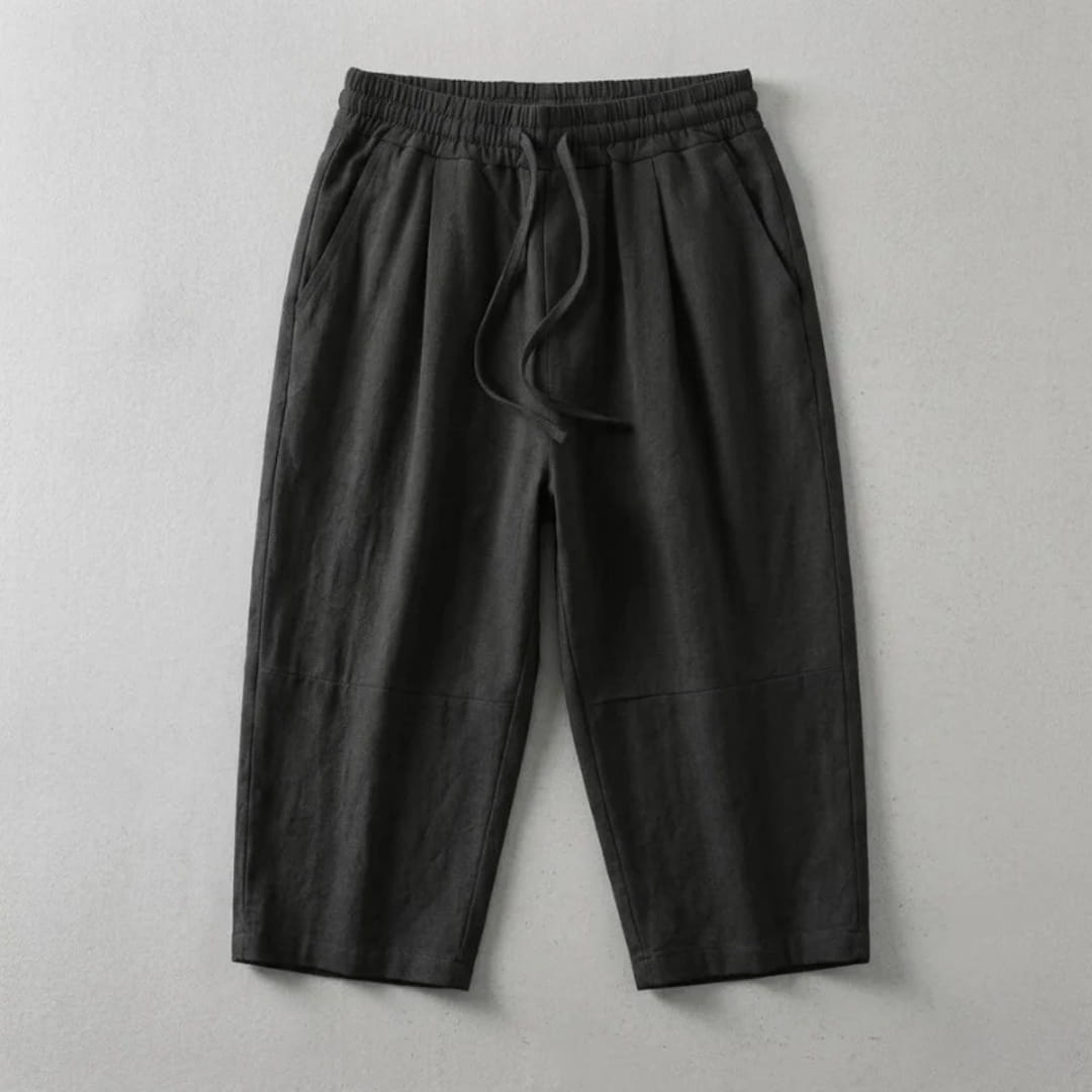 Julien Linen Blend Drawstring Pants – Lightweight Relaxed Fit Summer Trouser