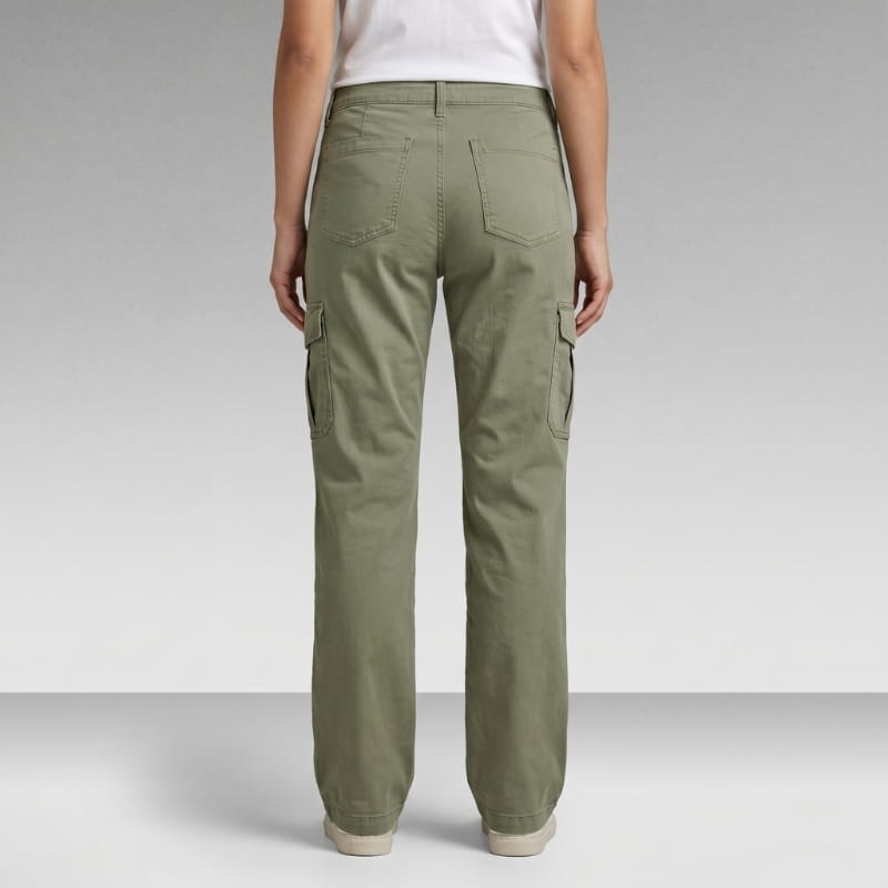 Grace Utility Straight-Leg Cotton Cargo Pants – Everyday Casual Street Trousers