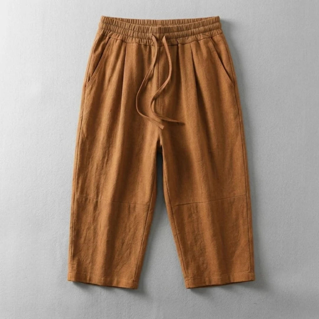 Julien Linen Blend Drawstring Pants – Lightweight Relaxed Fit Summer Trouser