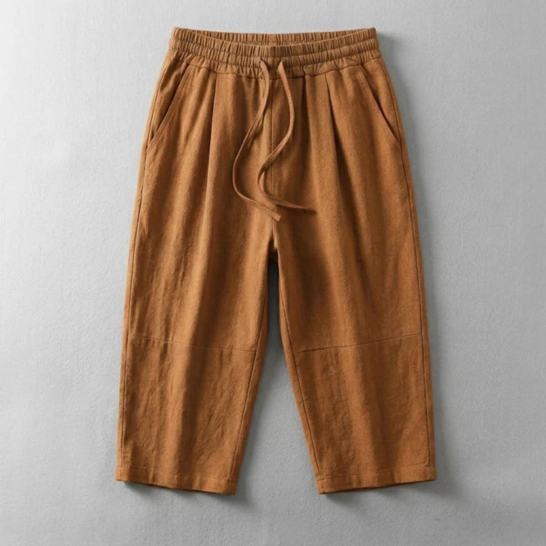 Julien Linen Blend Drawstring Pants – Lightweight Relaxed Fit Summer Trouser