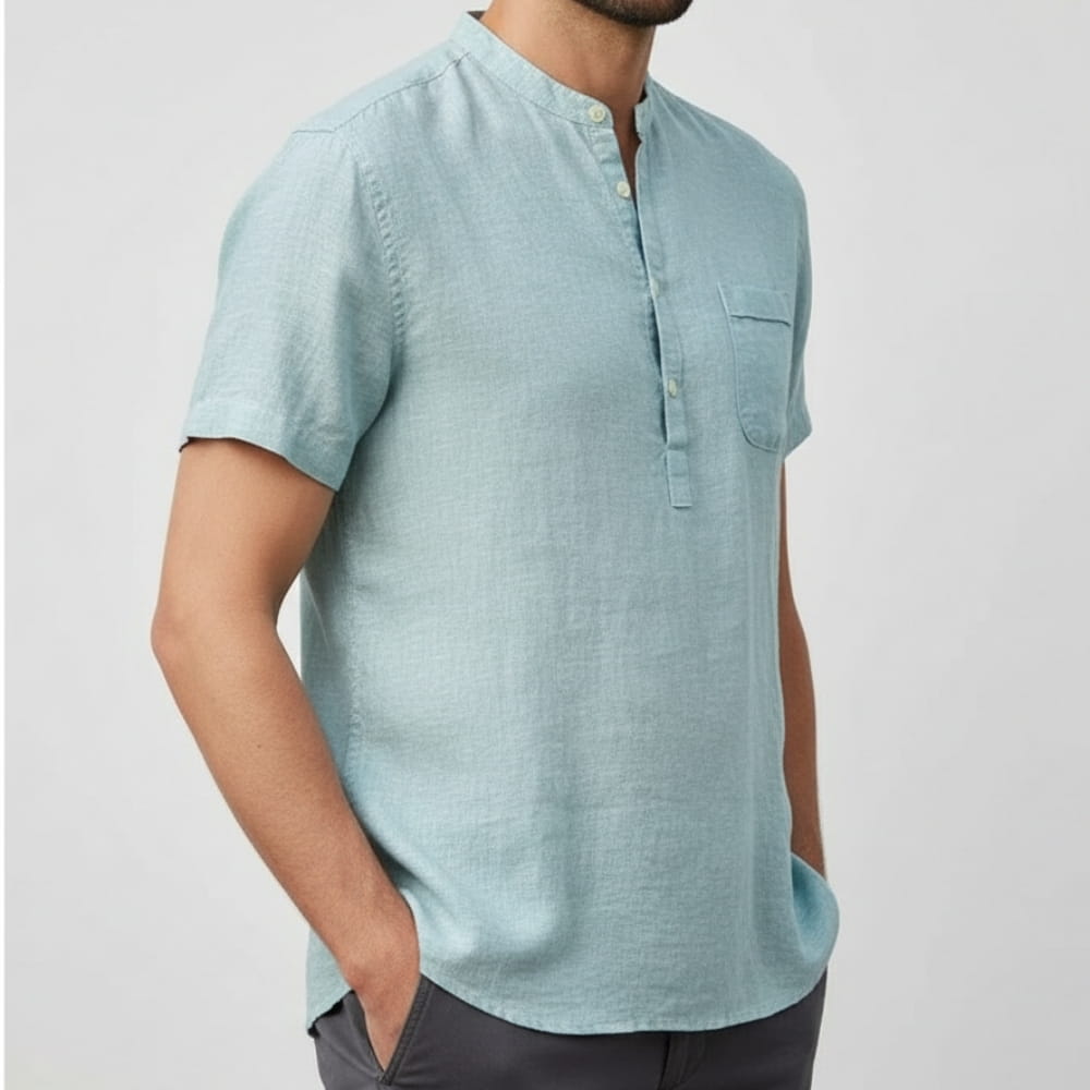 Elnor Cotton Linen Tailored Shirt – Lightweight Breathable Formal Summer Wear