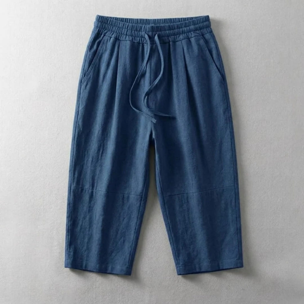 Julien Linen Blend Drawstring Pants – Lightweight Relaxed Fit Summer Trouser