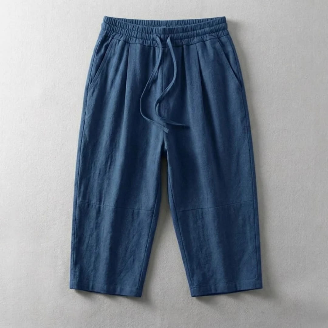 Julien Linen Blend Drawstring Pants – Lightweight Relaxed Fit Summer Trouser