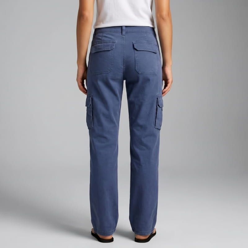 Grace Utility Straight-Leg Cotton Cargo Pants – Everyday Casual Street Trousers