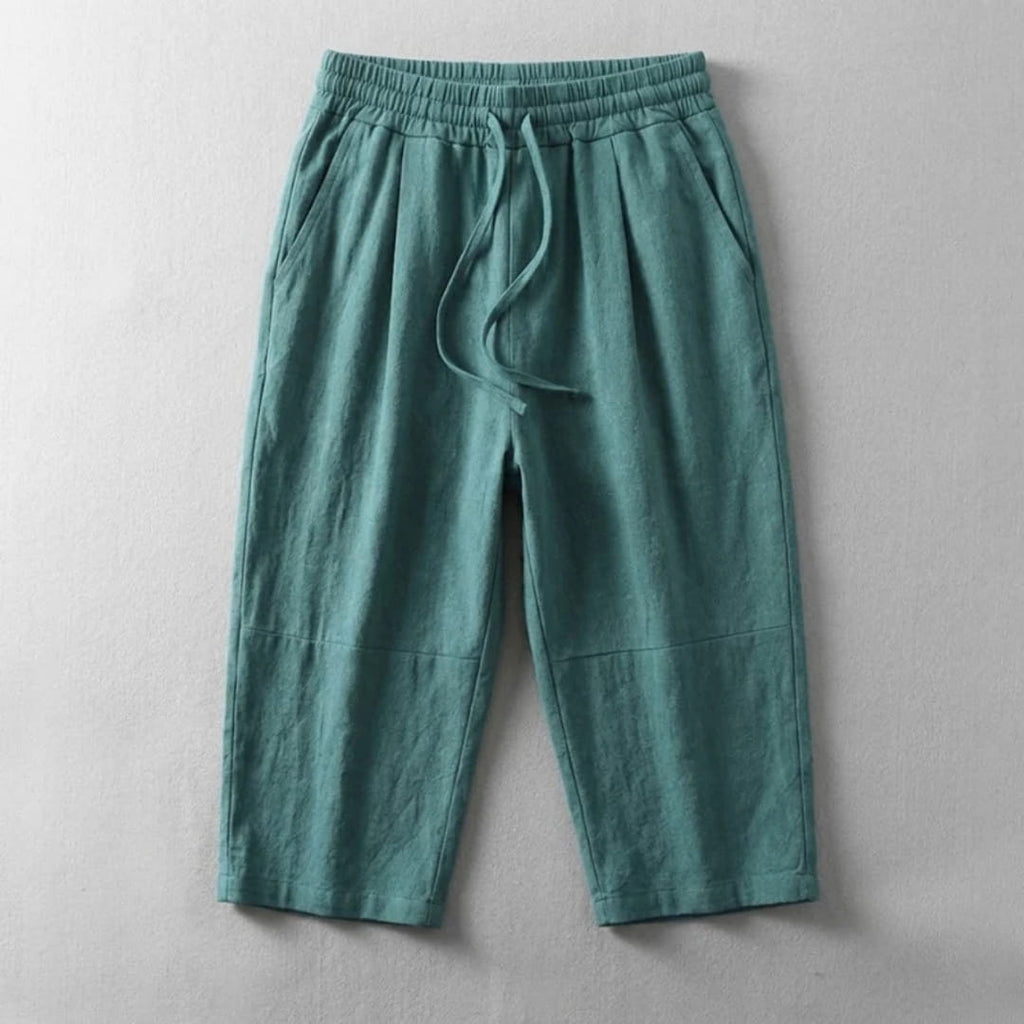 Julien Linen Blend Drawstring Pants – Lightweight Relaxed Fit Summer Trouser