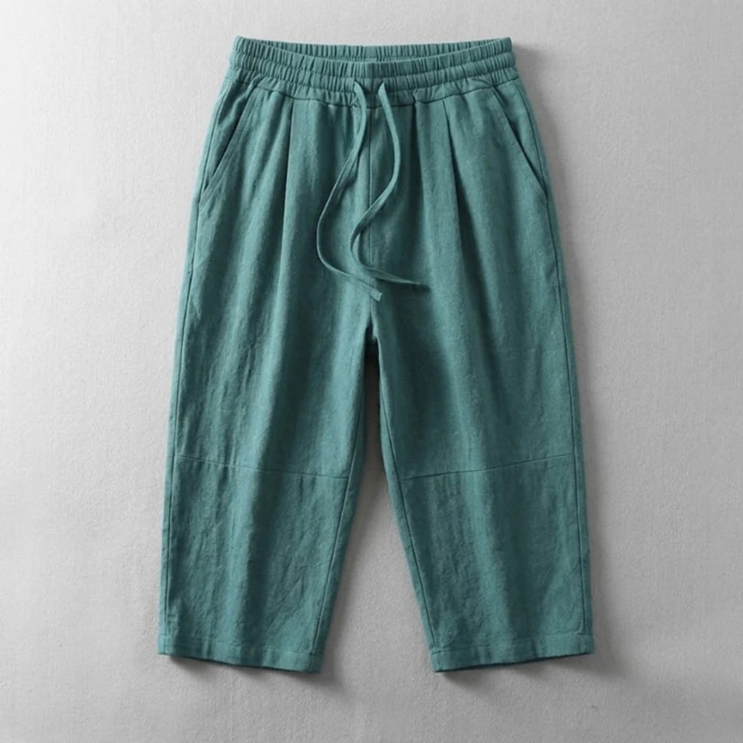 Julien Linen Blend Drawstring Pants – Lightweight Relaxed Fit Summer Trouser