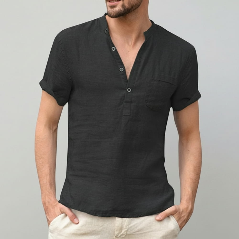 Elnor Cotton Linen Tailored Shirt – Lightweight Breathable Formal Summer Wear