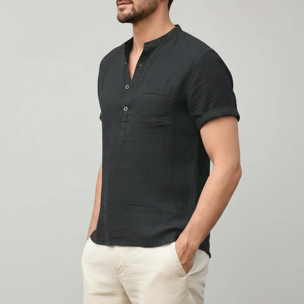 Elnor Cotton Linen Tailored Shirt – Lightweight Breathable Formal Summer Wear