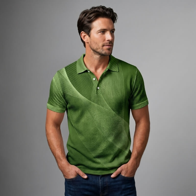 Connor Waffle Knit Polo Shirt – Classic Fit Smart Casual Everyday Top