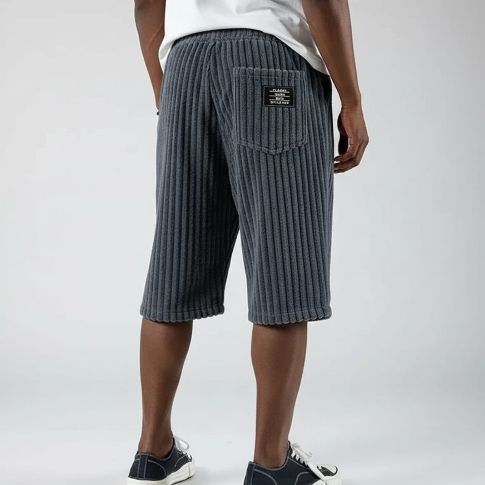 Albert Corduroy Drawstring Shorts – Lightweight Knee-Length Summer Wear
