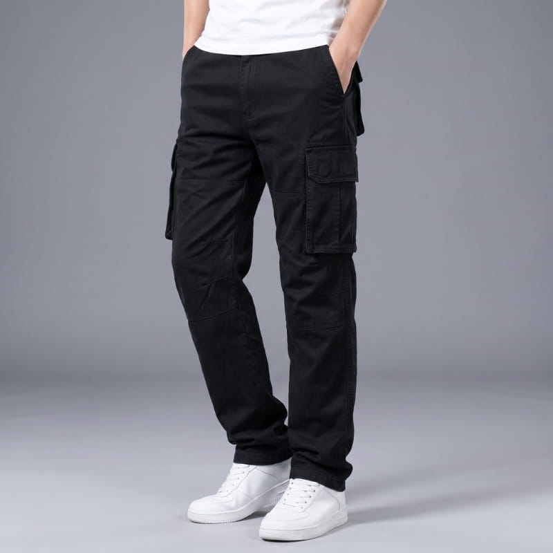 Romeo Straight Fit Multi Pocket Cargo Pants – Utility Everyday Trousers