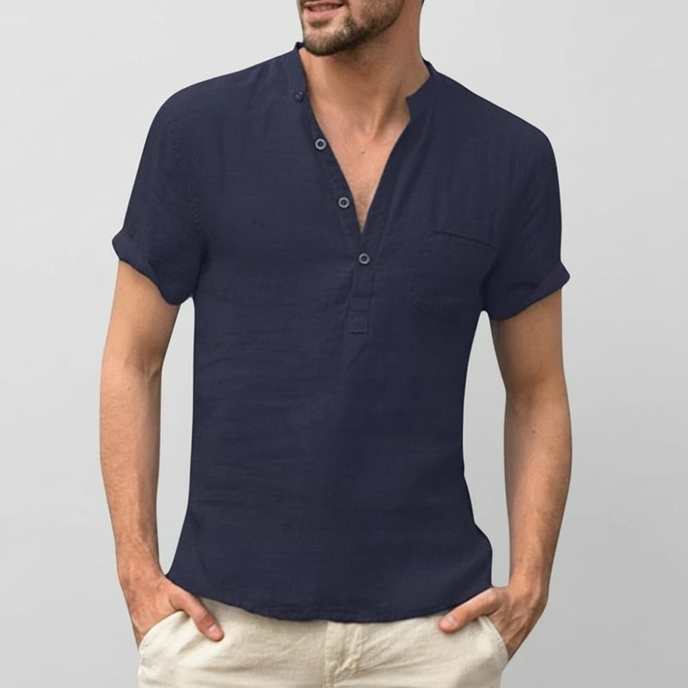 Elnor Cotton Linen Tailored Shirt – Lightweight Breathable Formal Summer Wear