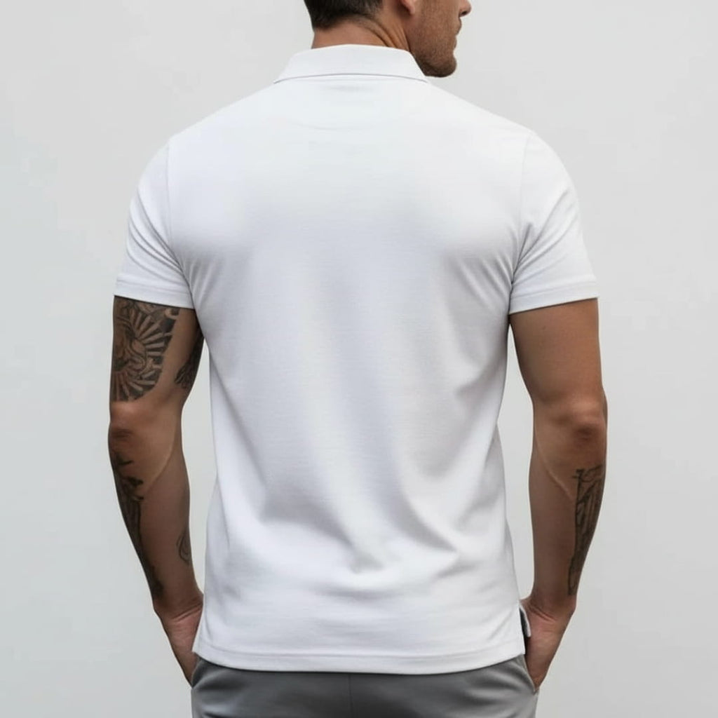 Axel Slim Fit Performance Stretch Polo Shirt – Breathable Athletic Casual Wear