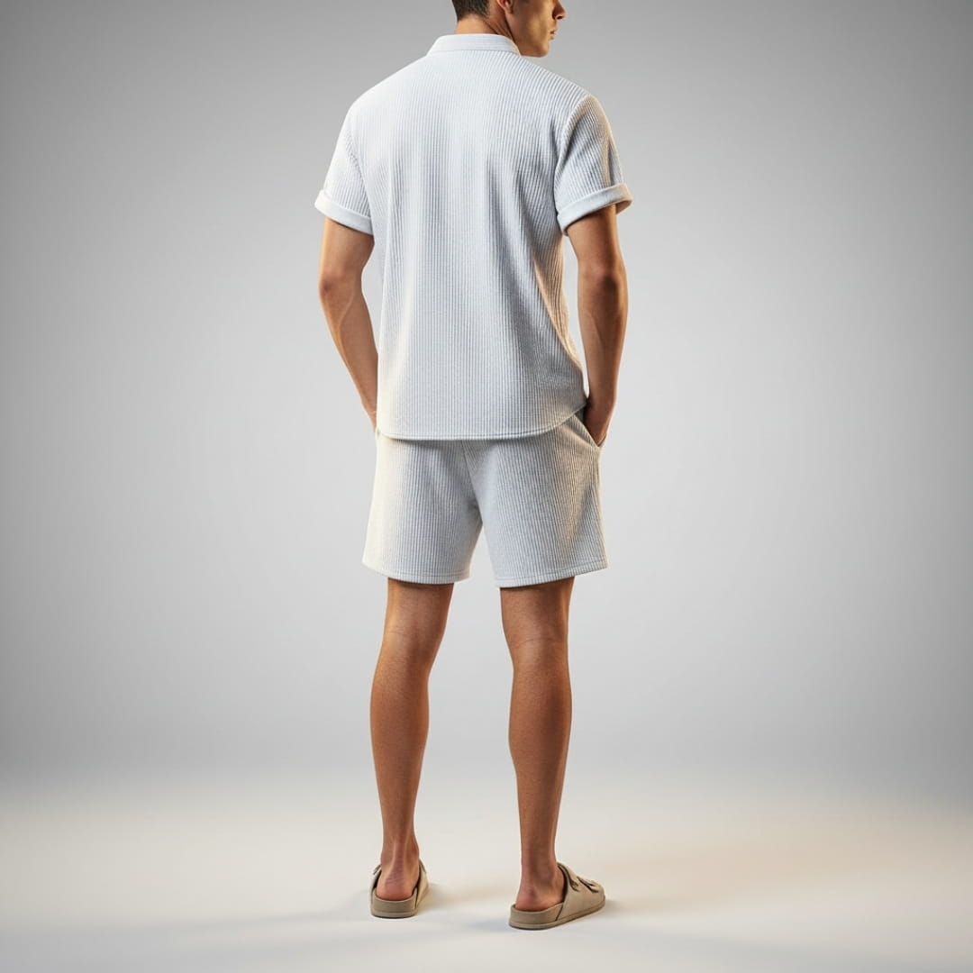 Leon Double-Brushed Corduroy Lounge Set – Relaxed Weekend Summer Wear