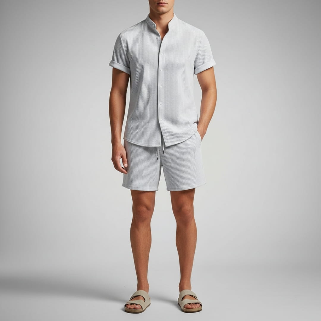 Leon Double-Brushed Corduroy Lounge Set – Relaxed Weekend Summer Wear