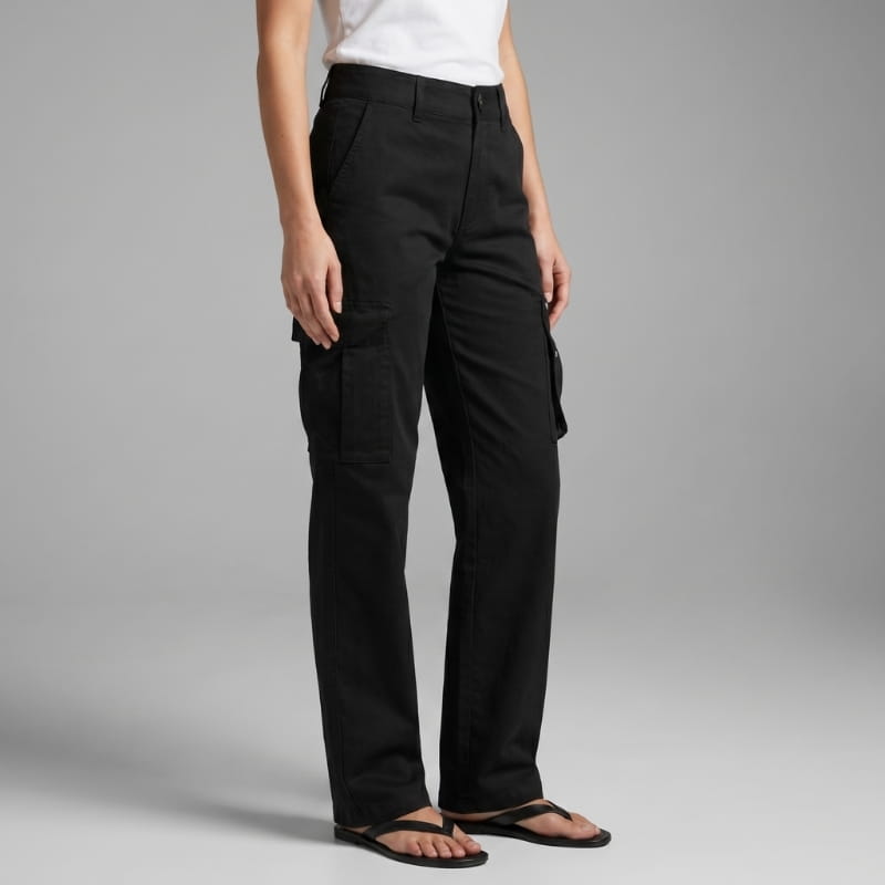 Grace Utility Straight-Leg Cotton Cargo Pants – Everyday Casual Street Trousers