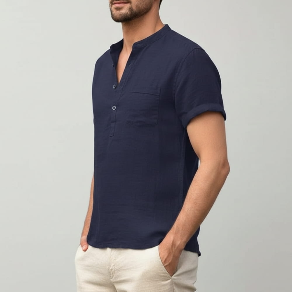 Elnor Cotton Linen Tailored Shirt – Lightweight Breathable Formal Summer Wear