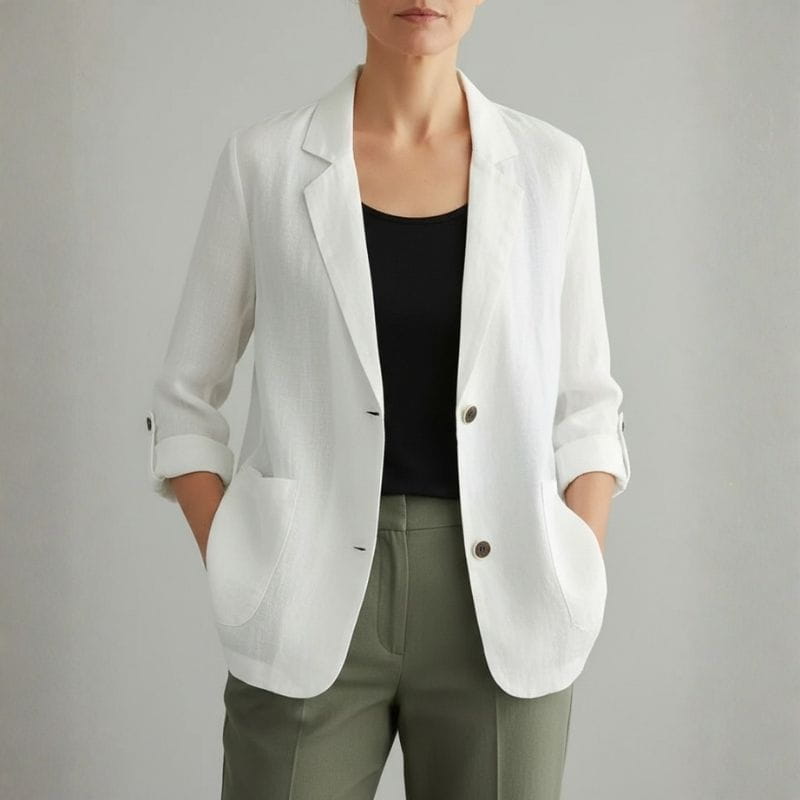 Nova Linen Tailored Blazer – Lightweight Breathable Smart Casual Jacket