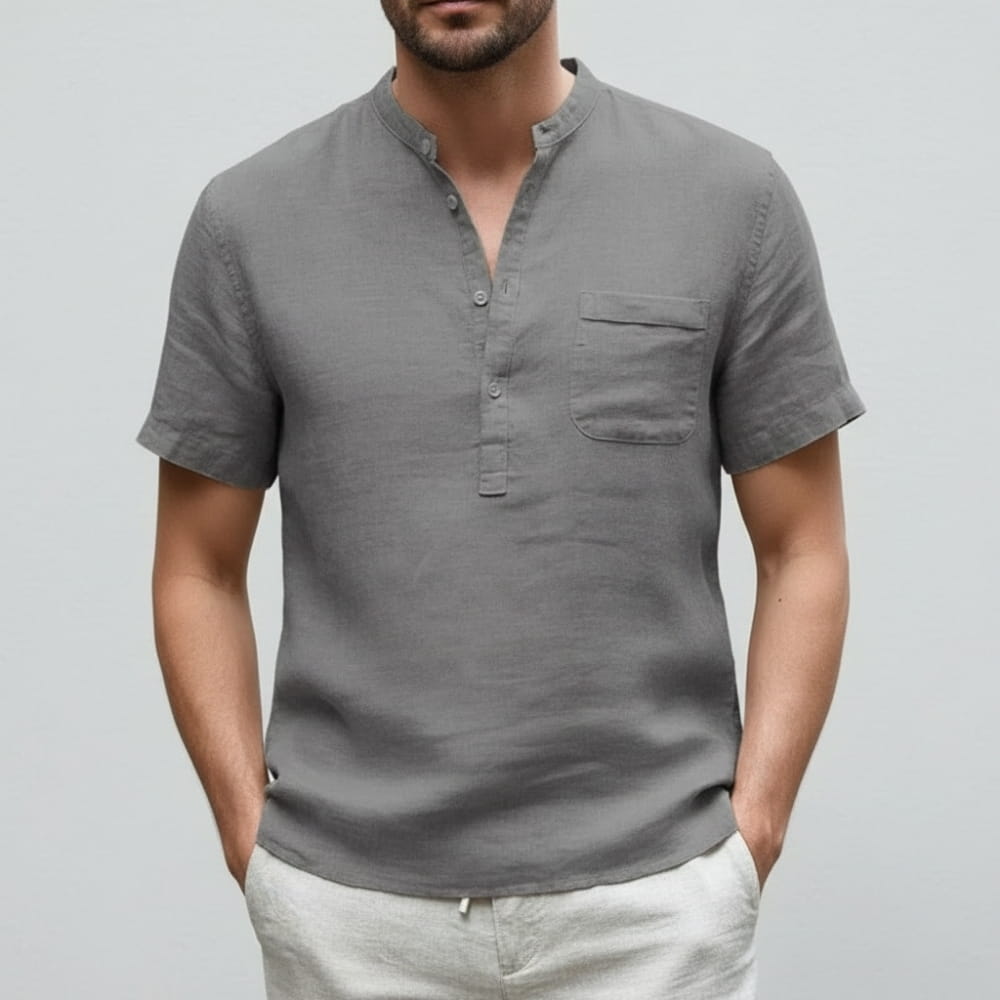 Elnor Cotton Linen Tailored Shirt – Lightweight Breathable Formal Summer Wear